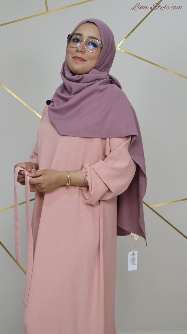 Robe longue rose By Lina-Style 