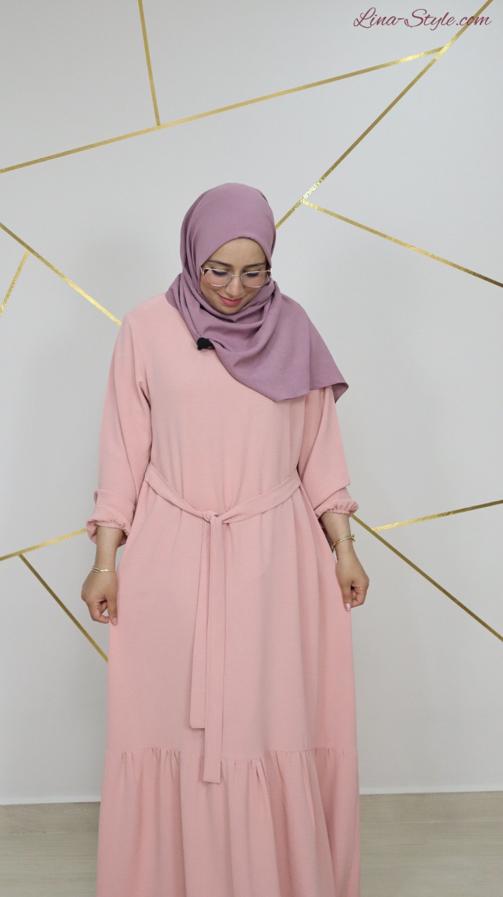 Robe longue rose By Lina-Style 