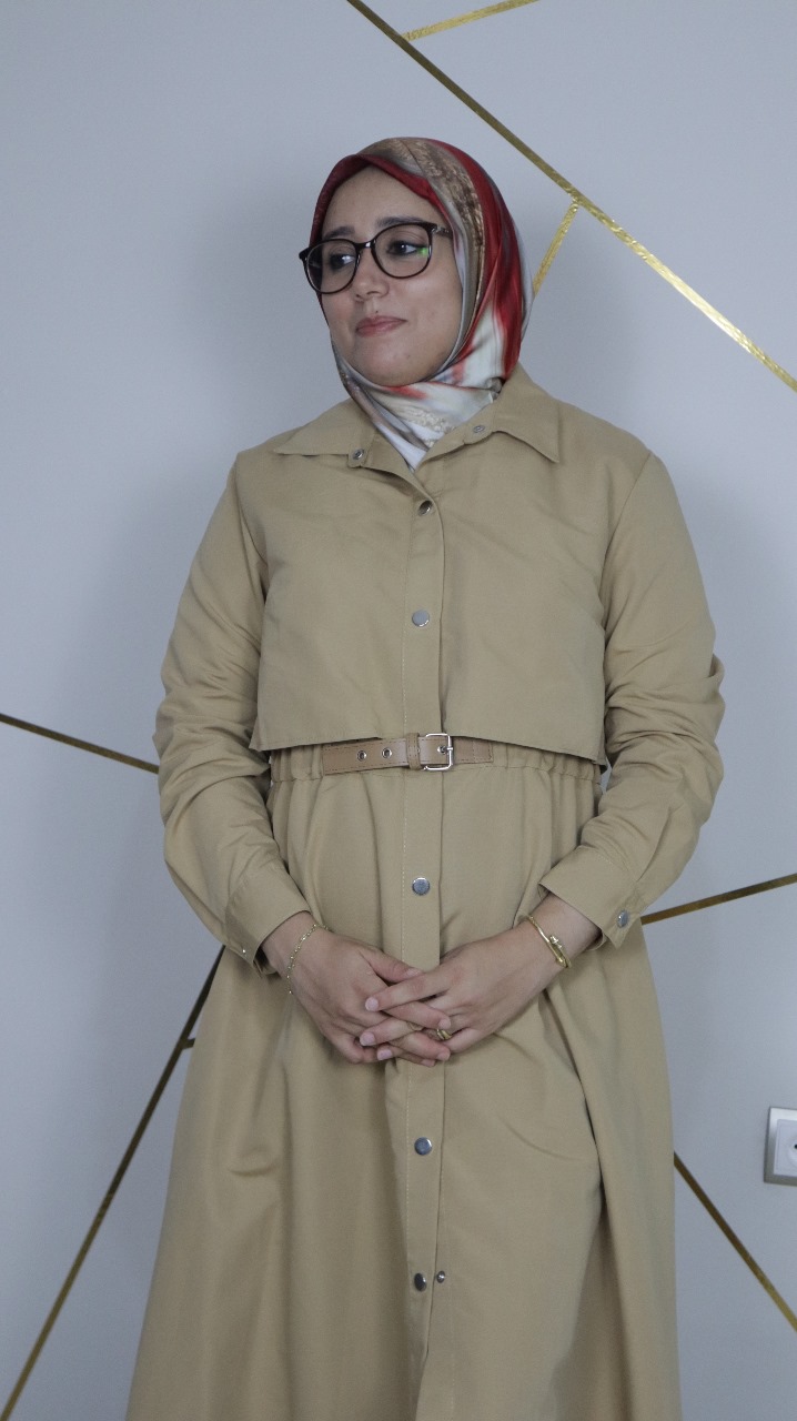 Trench beige avec ceinture 